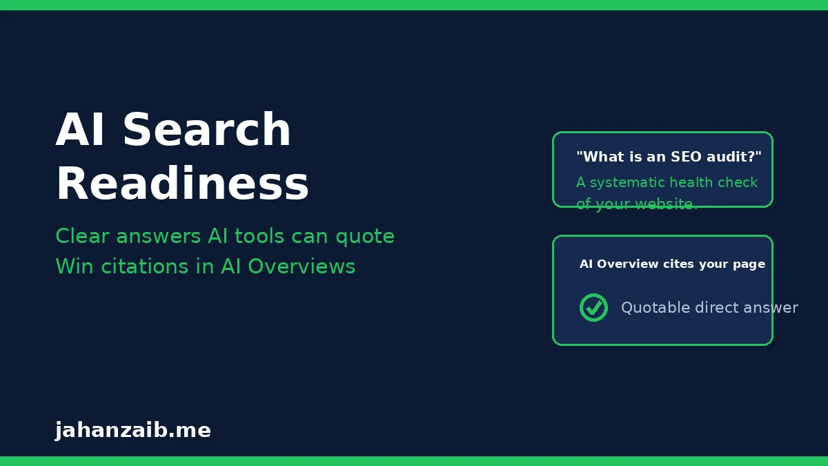 AI search readiness check for small business websites