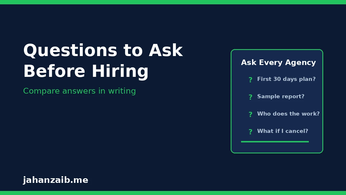 Questions to ask a local SEO agency before hiring