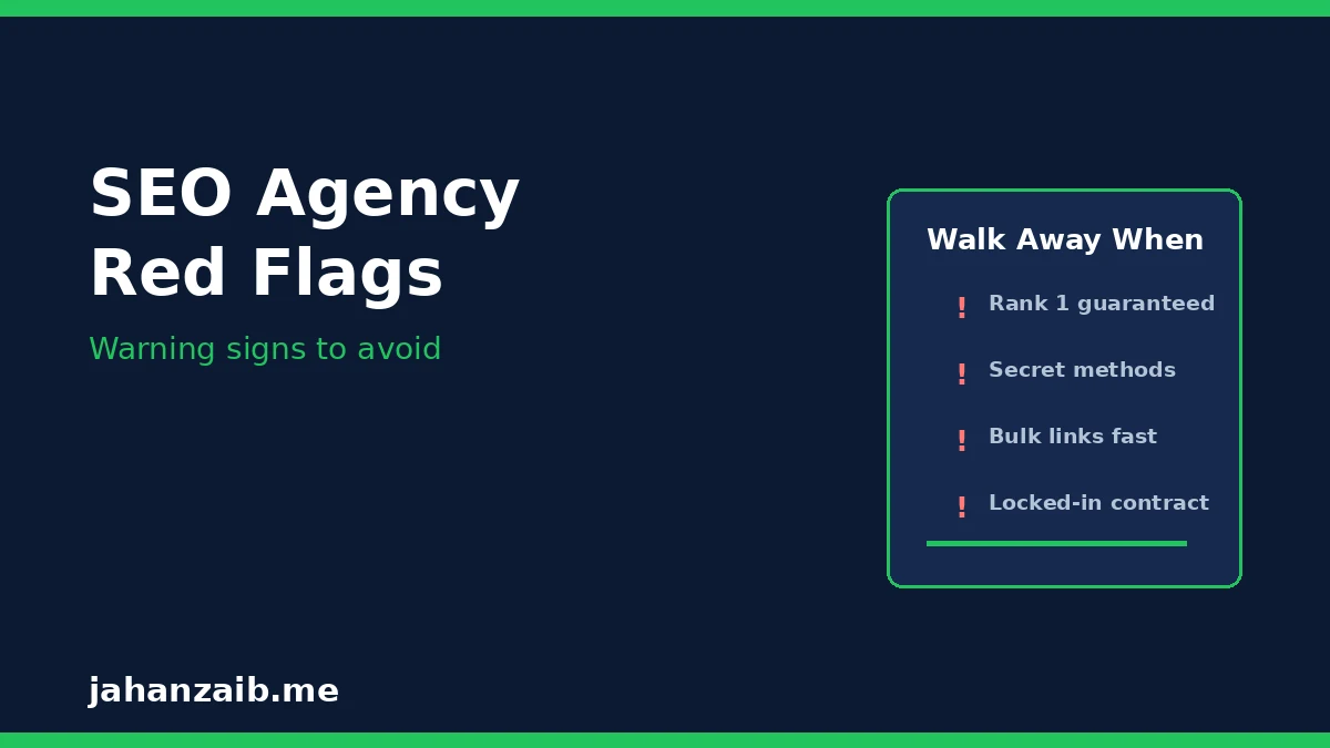 Local SEO agency red flags to avoid when hiring